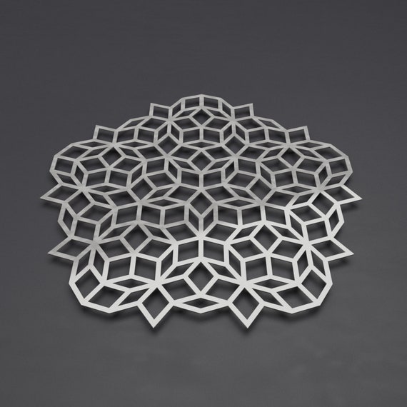 Penrose Tiling Large Metal Wall Art Sculpture Science Wall Etsy