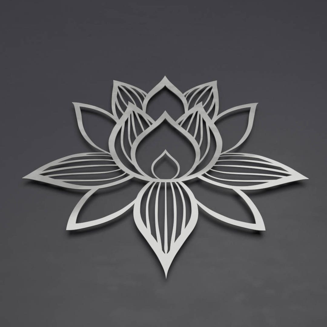 Lotus Flower Metal Wall Art, Lotus Metal Art, Lotus Flower Wall Art