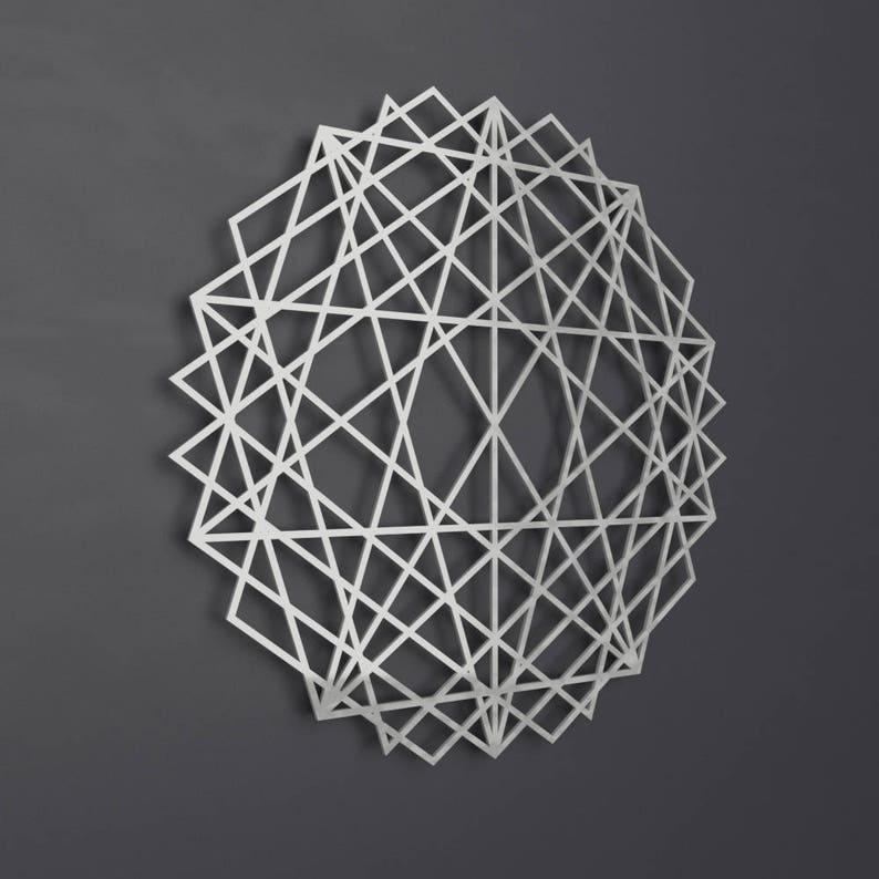 Abstract Mandala Metal Wall Art Sculpture Sacred Geometry Etsy