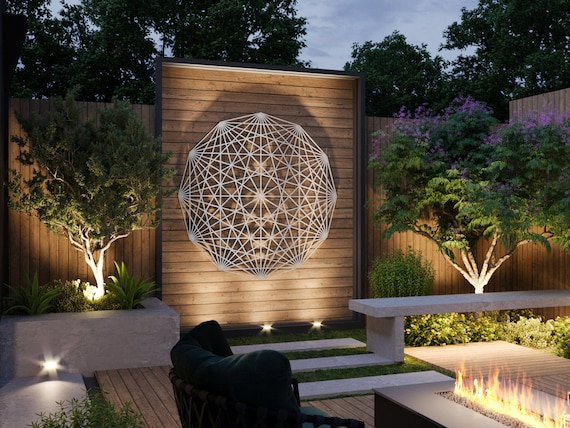 Tesseract Sacred Geometry Outdoor Metal Wall Art Sculpture - Outdoor Wall Art Decor And Sculptures Tesseract Sacred Geometry Outdoor Metal Wall Art Sculpture - Outdoor Wall Art Decor And Sculptures