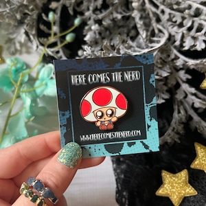 Friendly Mushroom, Mario - Hard Enamel Pin