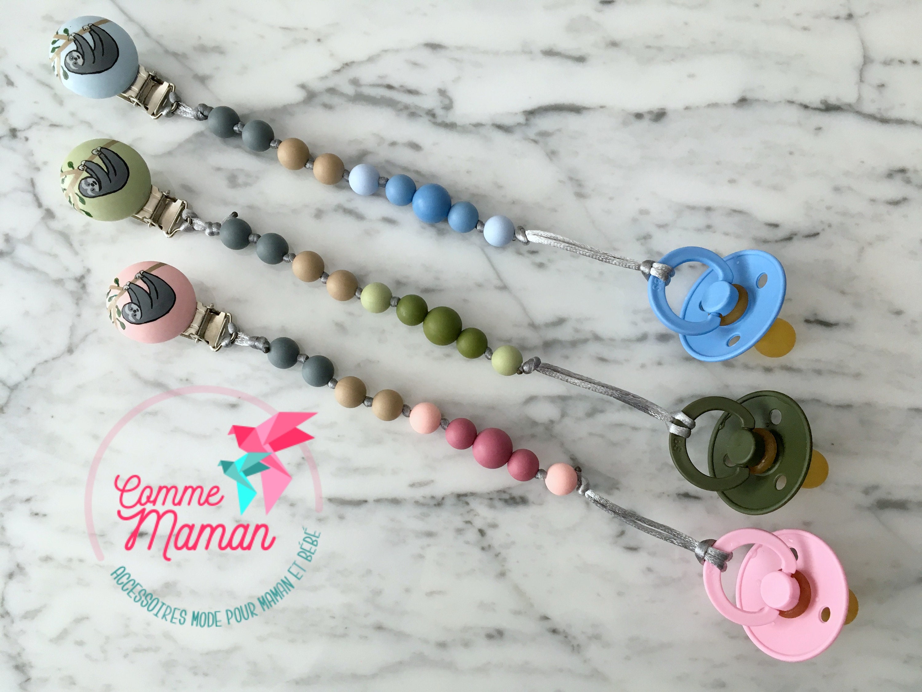 sloth silicone teether