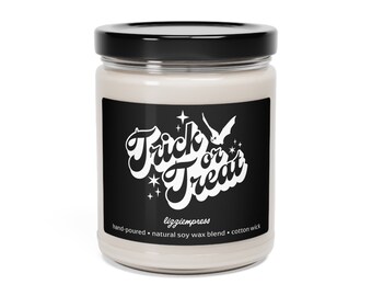 Trick or Treat Candle | Hand-Poured Soy Wax | Halloween Decor | 9 oz