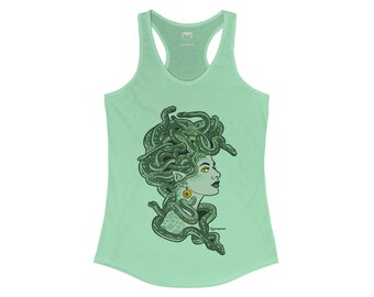 Medusa Women's Racerback Mint Green Tank Top