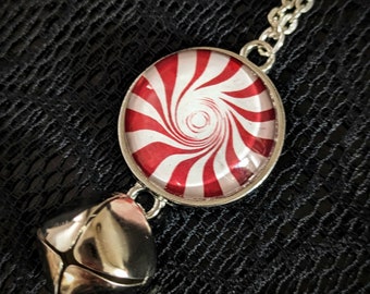 SALE Jingle Bell Peppermint Pendant AS IS Necklace