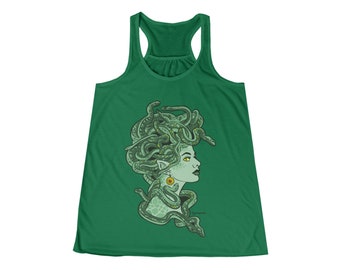 Medusa Emerald Green Flowy Racerback Tank