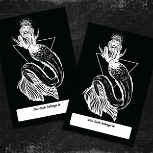 Printable Siren Bookplates | Water Elemental Ex Libris