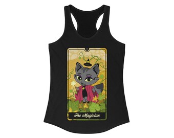 The Magician | Witchy Tabby Cat Racerback Tank | 2 Colors