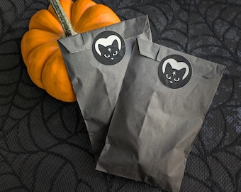 Black Cat Halloween Mystery Bag: Spooky Enamel Pins, Stickers & Charms