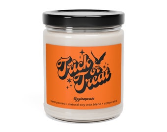 Trick or Treat Candle | Hand-Poured Soy Wax | Orange | 9 oz