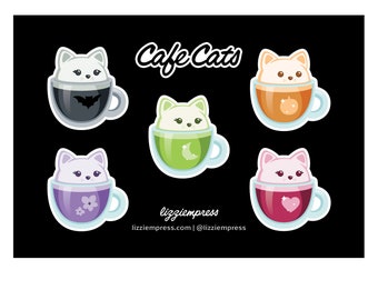 Café Cats Sticker Sheet