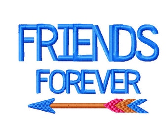 friends forever embroidery design, friends embroidery design, friend machine embroidery design