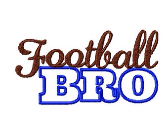 football bro embroidery design, football brother embroidery design, sibling embroidery design, football embroidery, football applique design