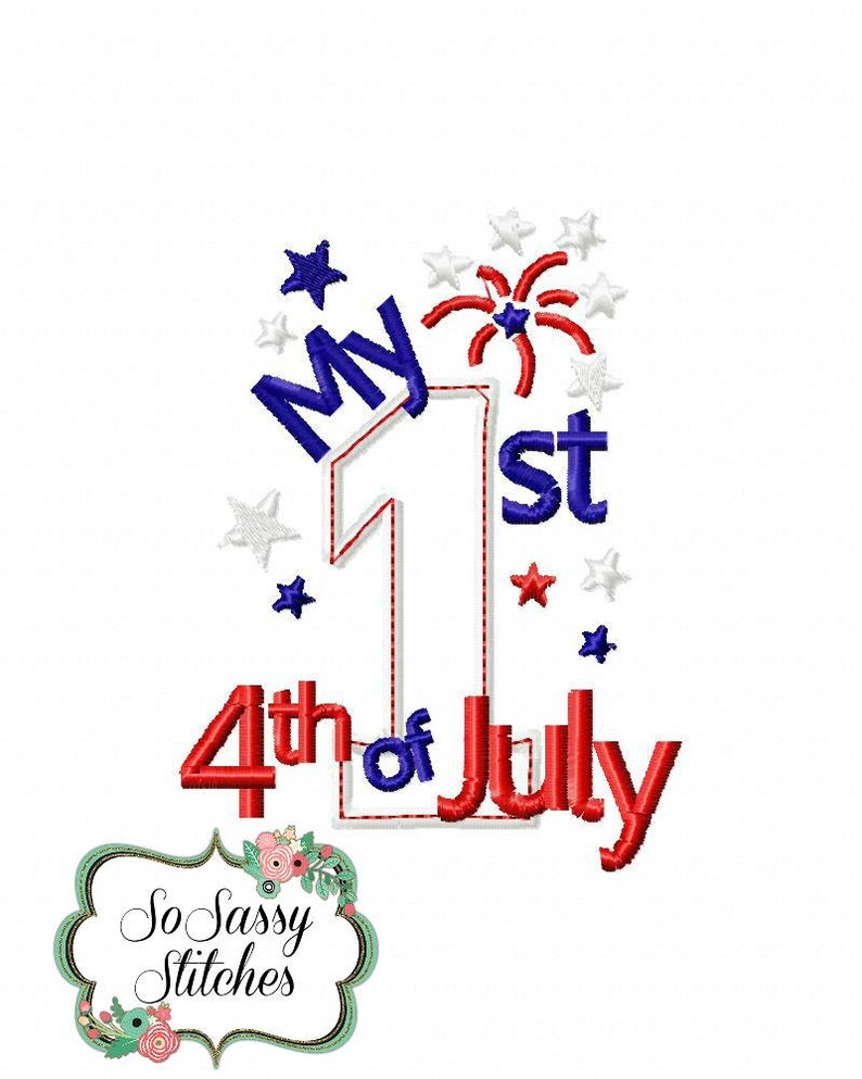 4th of july embroidery design my first 4th of july embroidery  etsy