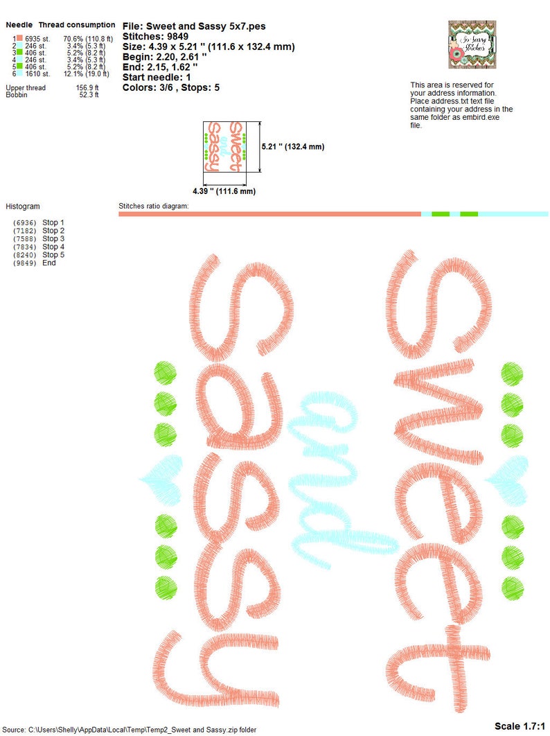 Sweet and sassy embroidery design sassy embroidery design  etsy