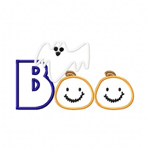 boo halloween embroidery design, ghost halloween embroidery design, halloween applique design, pumpkin embroidery design