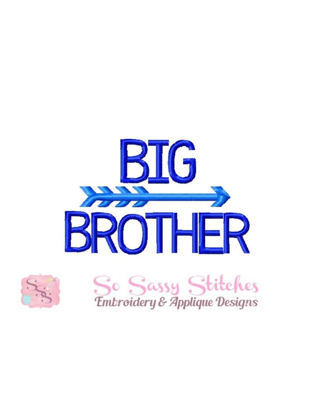 Big Brother Embroidery Design, Sibling Embroidery Design, Brother ...