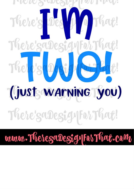 Second birthday svg design 2nd birthday svg I'm two just | Etsy