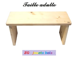 Banc de prière, siège de méditation, en bois de pin, assise droite, repose jambes, outil méditation et prière, fait main