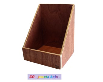 Storage box for Montessori LOWER CURSIVE rough letters, wooden support, size adapted to our tablets, handmade