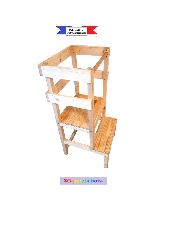 Alix, Torre de Observación Montessori de Madera (Ajustable y Escalable)