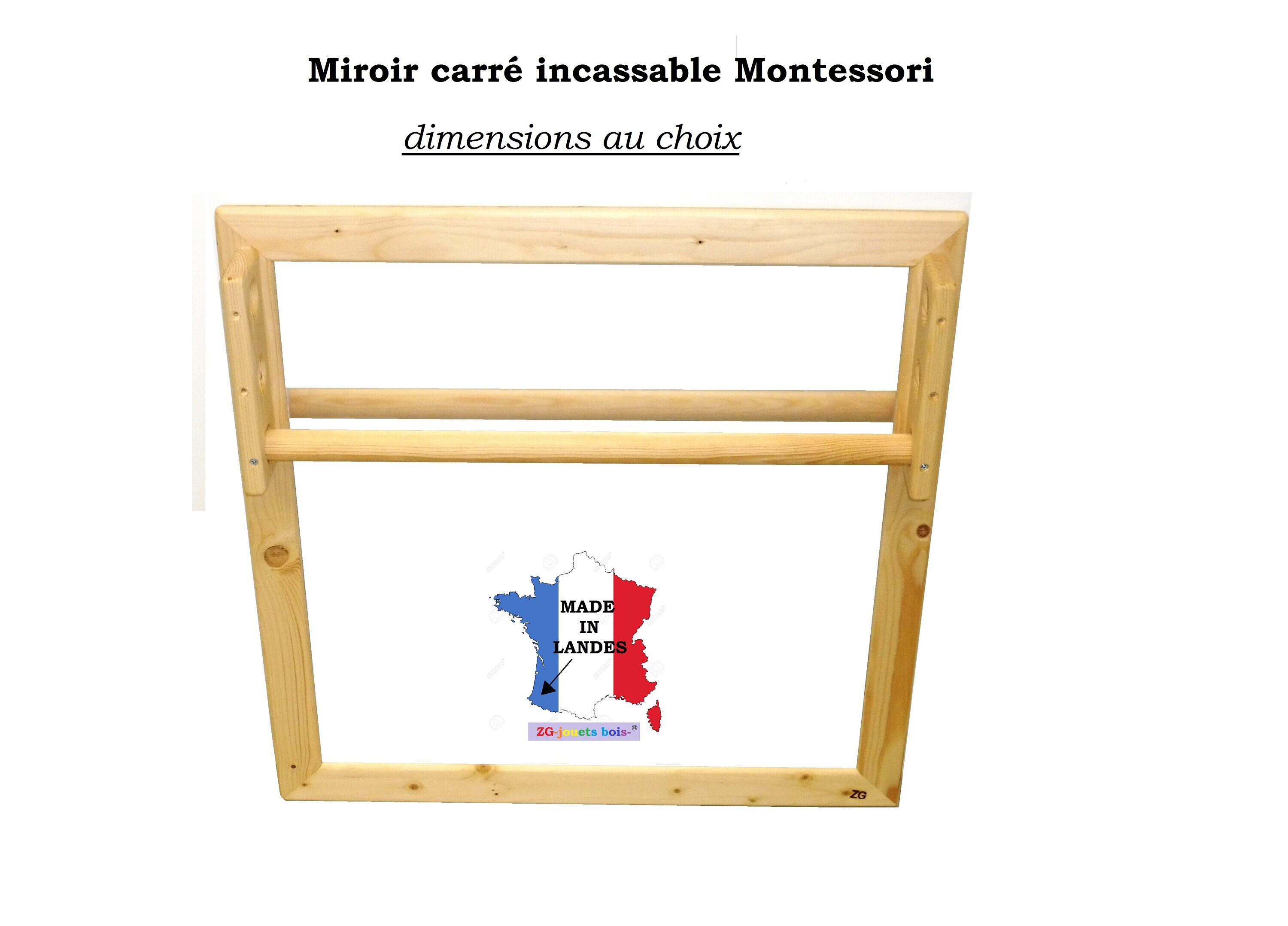 Miroir Nido Montessori Carre Sur Mesure Incassable Chambre Etsy