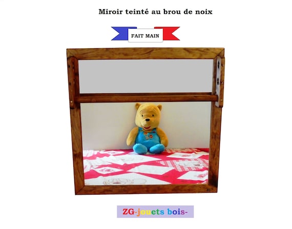 Miroir Acrylique Incassable Montessori Pour Bebe Bois Barre Etsy