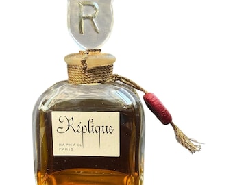 VTG Replique By Raphael Perfume 1 oz glazen fles met doos Made in France 601 NOS