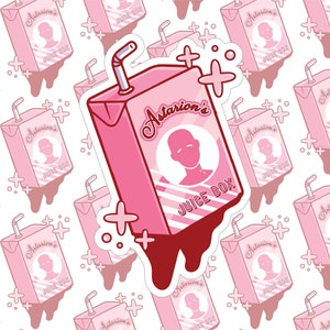 Astarions Juice Box Kiss-Cut Sticker