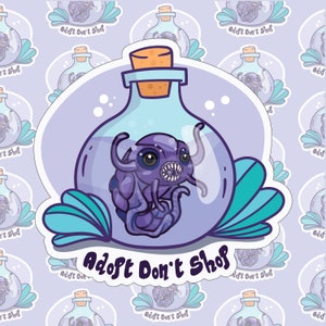 Adopt Don't Shop Illithid Tadpole Kiss-Cut Sticker