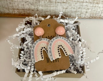 Rainbow Earring, Acrylic Rainbow, REGALO DE FIV, FIV, Infertilidad