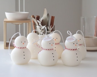 Snowman Soy Candles,Christmas candle,Christmas Pillar Soycandles,Christmas deco candle,for gift idea,Christmas candle gift ideas