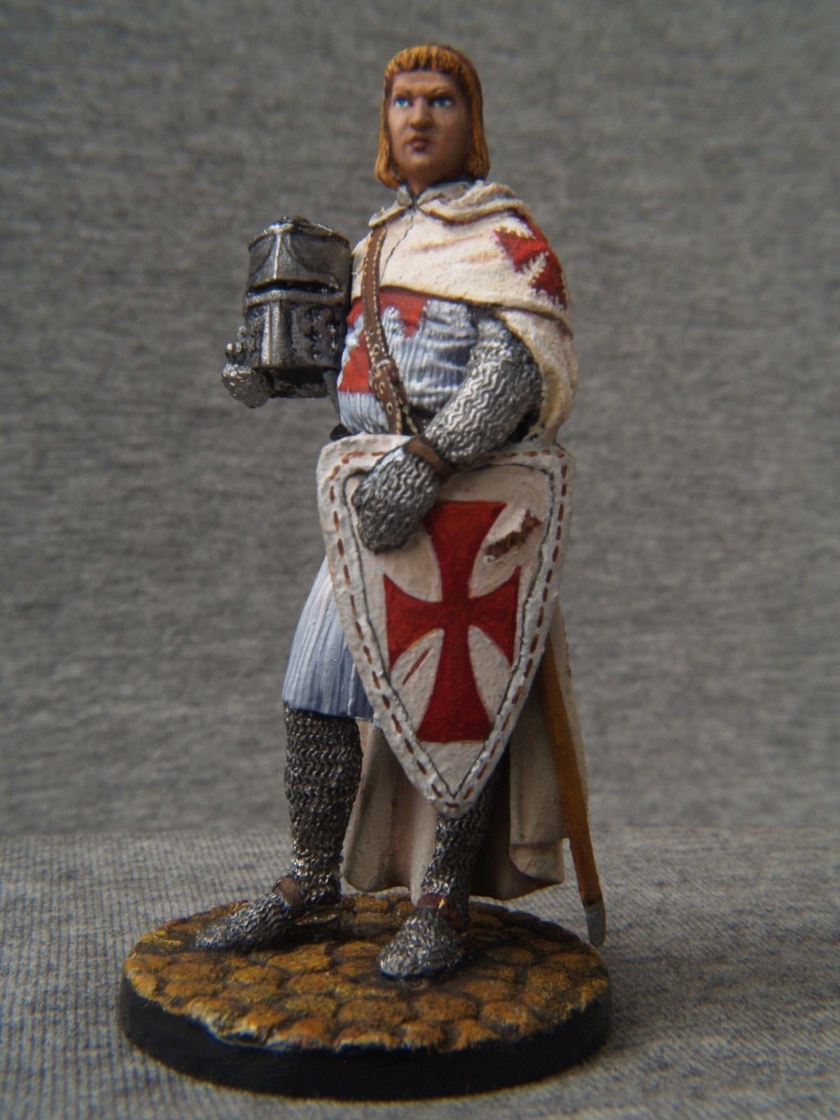 Tin toy soldier 54 mm Superb Elite painting in St.Petersburg.Medieval Knight 