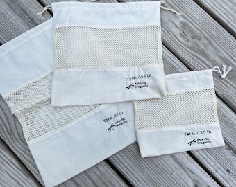 Reusable Cotton Produce Bags - Sustainable- Zero waste -