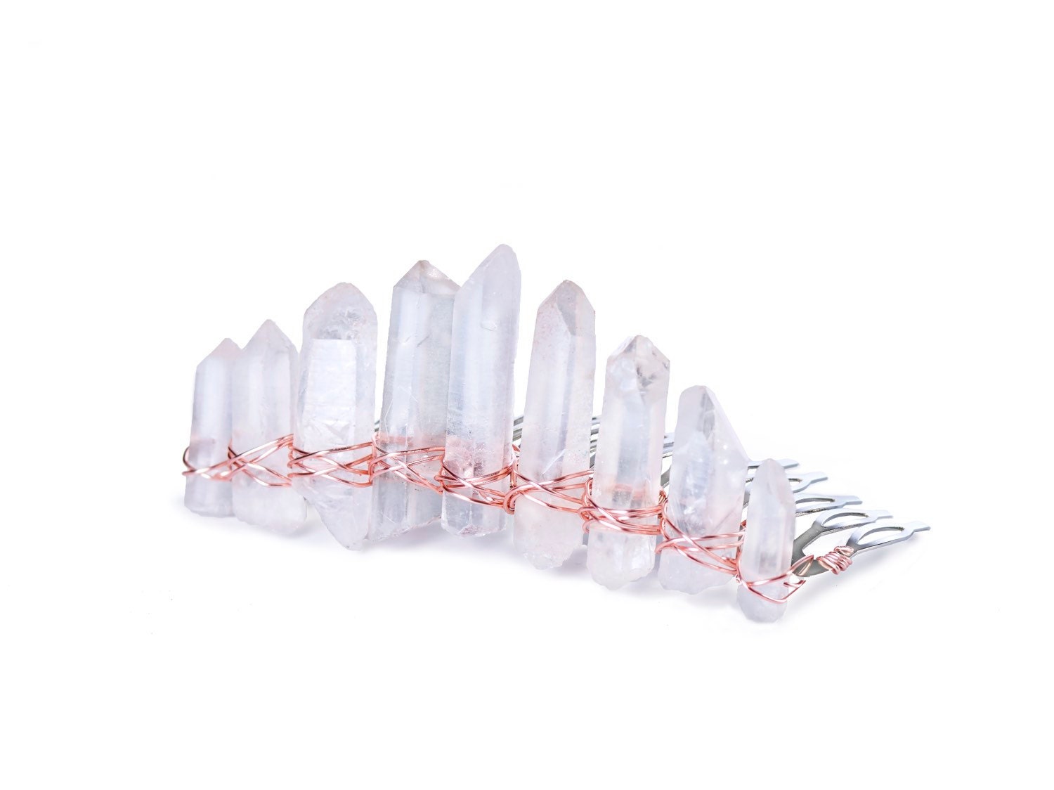 The Nayiri Short Clear Crystal Quartz wrapped in