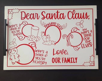 Dear Santa, milk & cookie tray