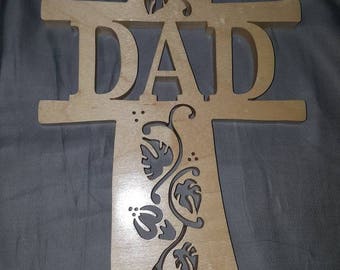 Memorial Cross, Dad, Father's day gift, memorial gift, remembrance gift, handmade, Jesus, God, Christian