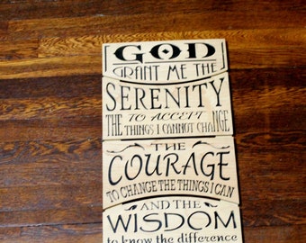 Serenity Prayer Scripture Sign, Inspirational Wall Decor, God Grant Me Serenity, Wooden Wall Art for Peaceful Spaces, Prayer Personalized