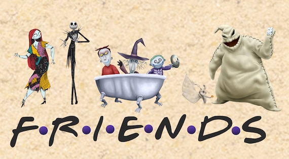 Nightmare Before Christmas Jack Sally Friends Png Jpeg Etsy