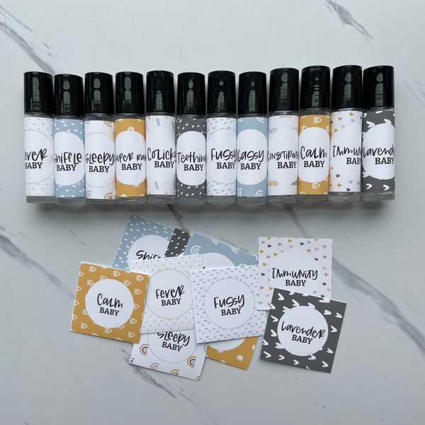 Roller Bottle Labels Etsy