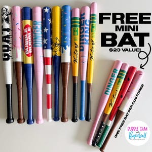 Taped plastic bat- over 20 to choose from! NEXT day SHIPPING. Receive a FREE mini Bat with your purchase! Taped bat, pencil bat