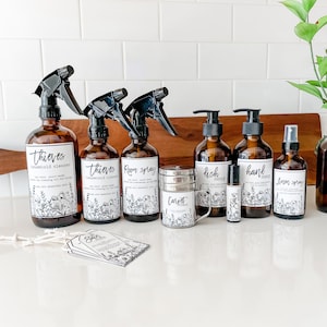 Thieves Cleaning Vinyl Labels: Waterproof Household Set