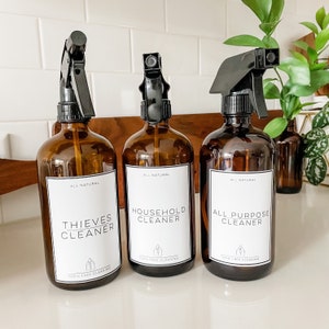 All Purpose Cleaner Vinyl Label with Recipe Card