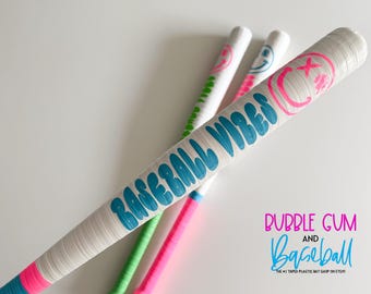 Getapete honkbalknuppel met smileygezicht - snelle verzending