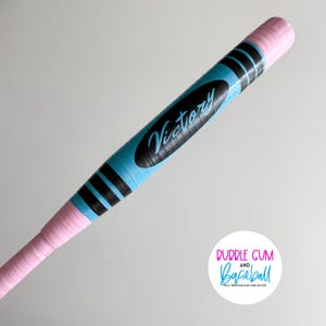 Taped Plastic Baseball Bat: Cotton Candy Crayon Design