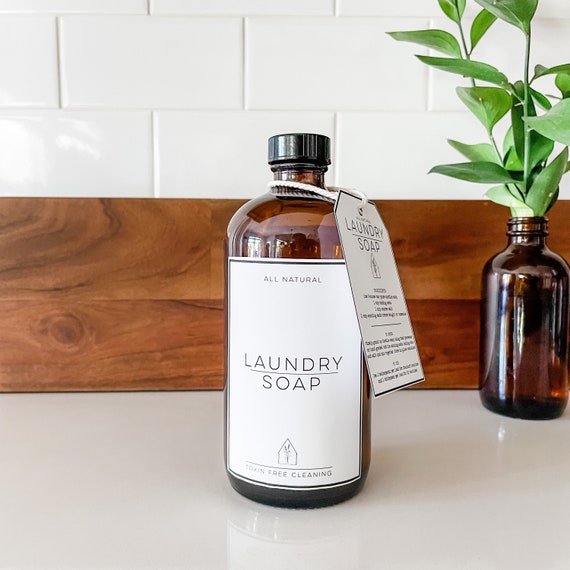 Printed and Ready to Ship Modern Laundry Soap Vinyl Label - Etsy