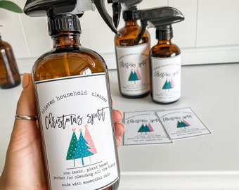 READY TO SHIP! Christmas Spirit Thieves Household cleaner and vinyl labels for 16oz or 8oz spray bottles