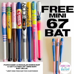 Taped Plastic Baseball Bat: Reacieve a FREE mini 67 bat included with your purchase when you order through THIS listing only!
