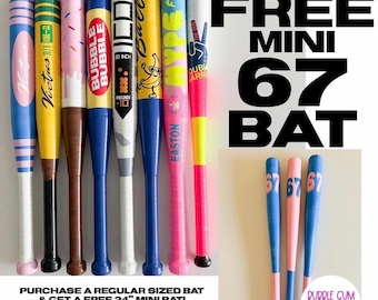 Taped Plastic Baseball Bat: Reacieve a FREE mini 67 bat included with your purchase when you order through THIS listing only!