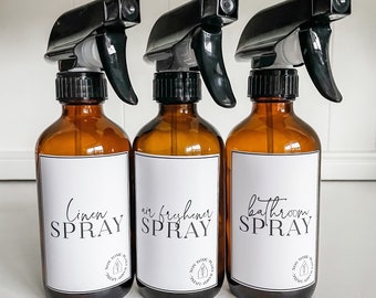 Etiqueta de vinilo en aerosol para habitación: Etiqueta moderna para hacer tú mismo con aceites esenciales